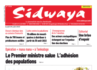 Une Sidwaya du 29-08-2022