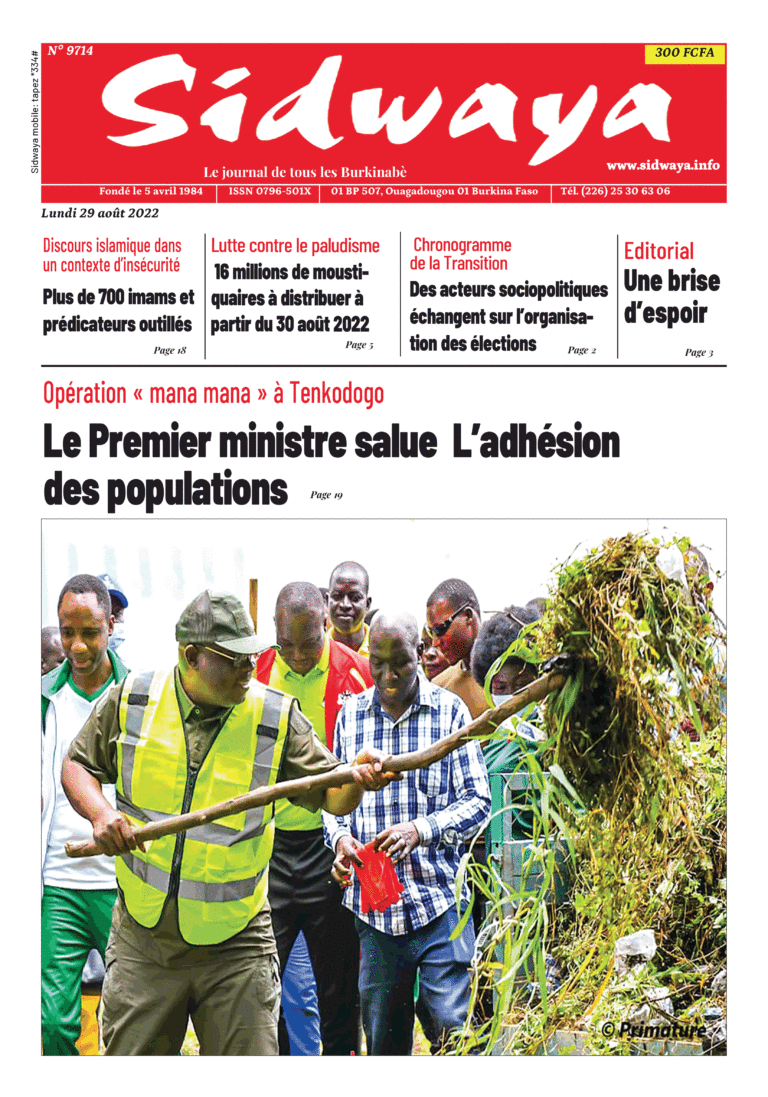 Une Sidwaya du 29-08-2022