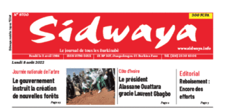 Une Sidwaya du 08-08-2022