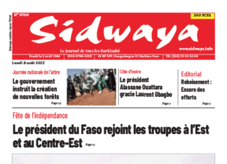 Une Sidwaya du 08-08-2022