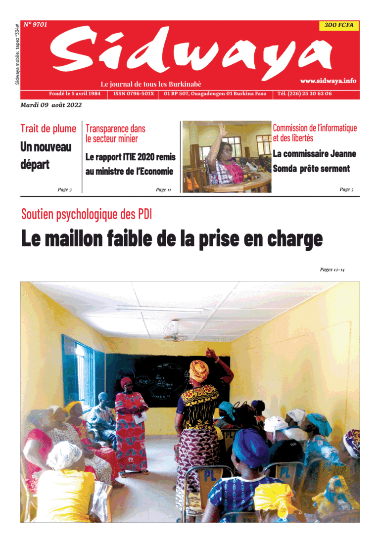 Une Sidwaya du 09-08-2022