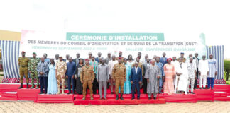 Conseil d’orientation et de suivi de la Transition : le président du Faso installe les quarante membres