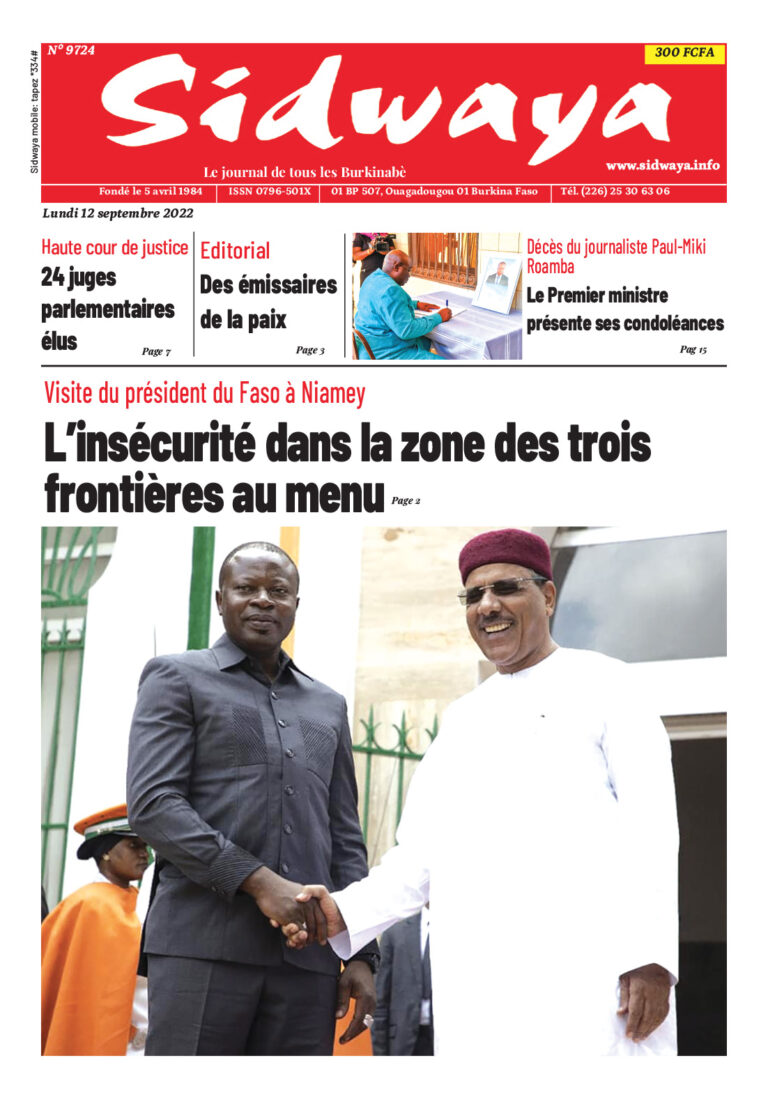 Une du 12/09/2022