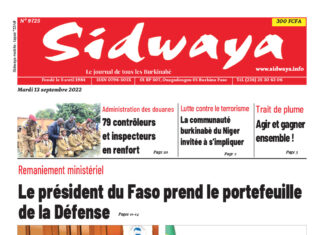 Une Sidwaya du 13/09/2022