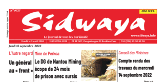 Une Sidwaya du 15-09-2022