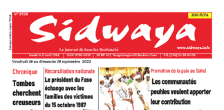 Une Sidwaya du 16 au 18-09-2022