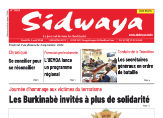 Une Sidwaya du 02 au 04-09-2022