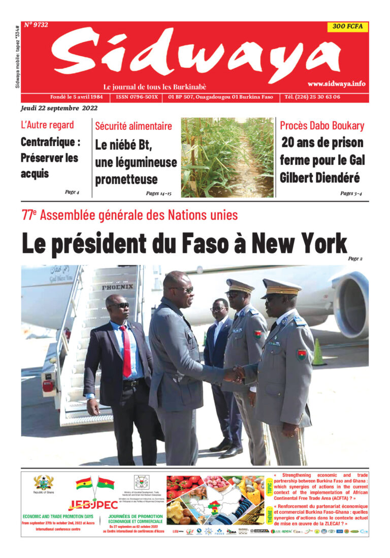 Une du 22/09/2022