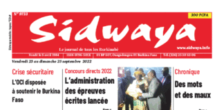 Une Sidwaya du 23 au 25-09-2022
