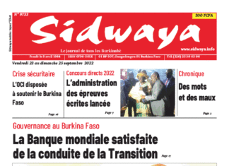 Une Sidwaya du 23 au 25-09-2022