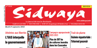 Une Sidwaya du 27-09-2022