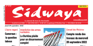Une Sidwaya du 29-09-2022