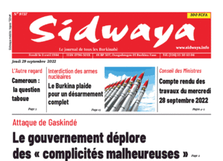Une Sidwaya du 29-09-2022