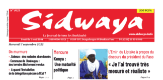 Une Sidwaya du 07-09-2022