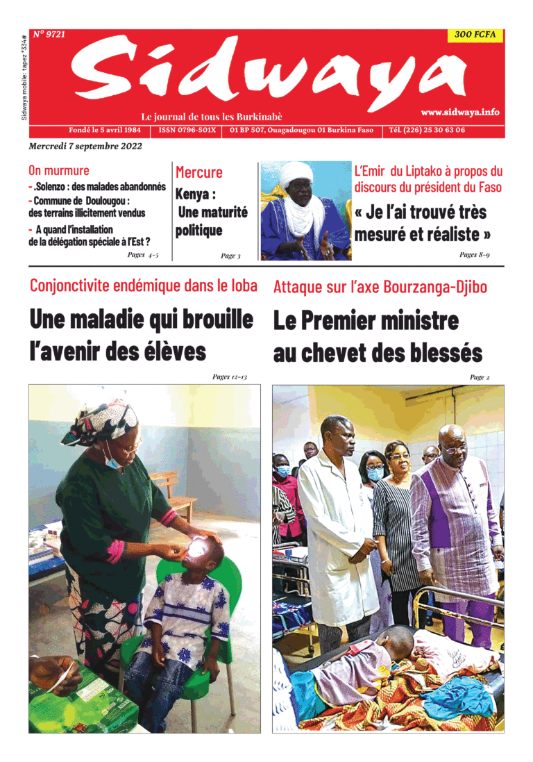 Une Sidwaya du 07-09-2022