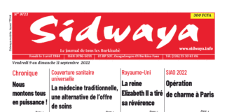 Une Sidwaya du 09 au 11-09-2022
