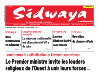 Une Sidwaya du 09 au 11-09-2022