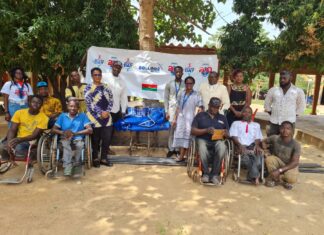 Marathon Day du Groupe Bolloré : L’Association des Soudeurs Handicapés de Ouagadougou reçoit du matériel de travail