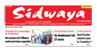 Une Sidwaya du 18/10/2022