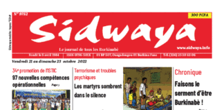 Une Sidwaya du 21 au 23-10-2022