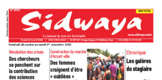 Une Sidwaya du 28-10 au 01-11-2022