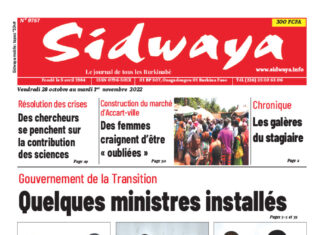 Une Sidwaya du 28-10 au 01-11-2022