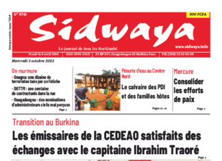 Une Sidwaya du 05-10-2022