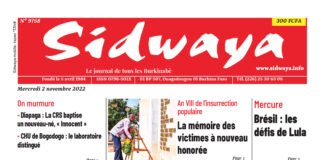 Une Sidwaya du 02-11-2022