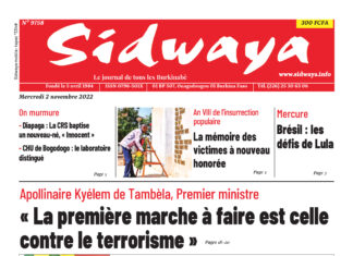 Une Sidwaya du 02-11-2022