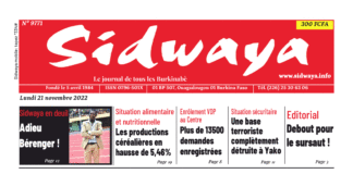 Une Sidwaya du 21-11-2022