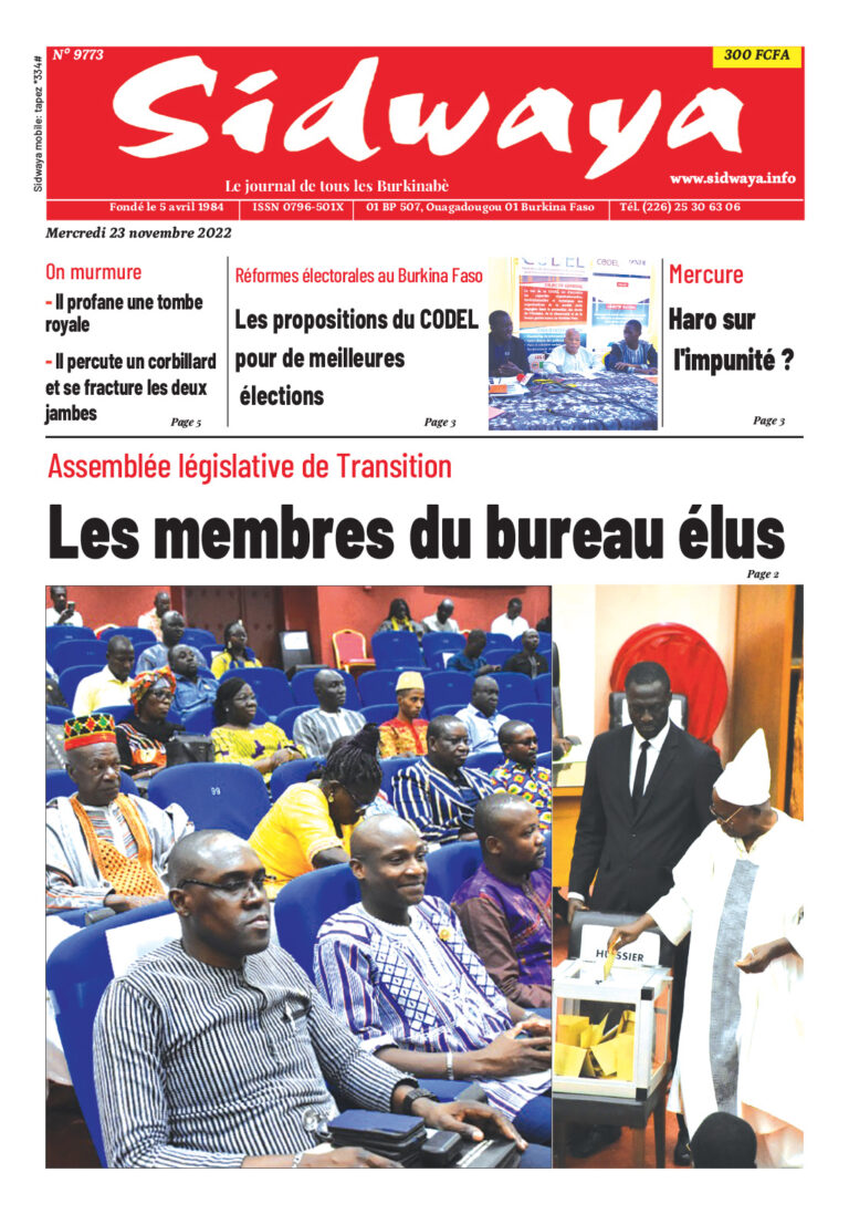 Une du 23/11/2022