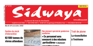 Une Sidwaya du 29-11-2022