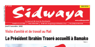 Une Sidwaya du 03-11-2022