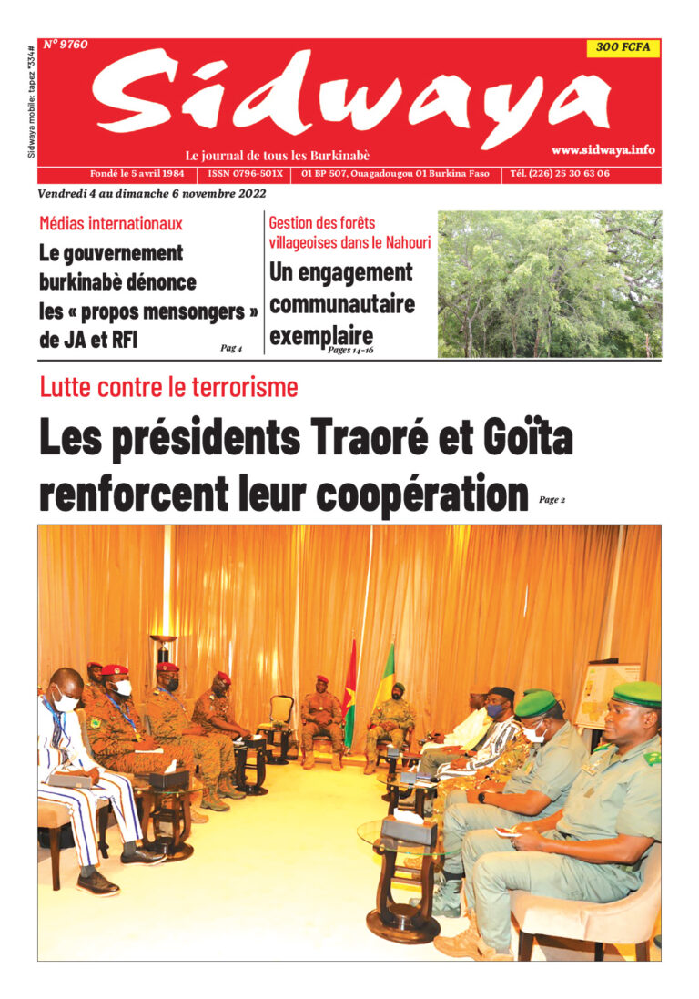 ne Sidwaya du 4/11/2022