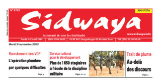 Une Sidwaya du 8/11/2022