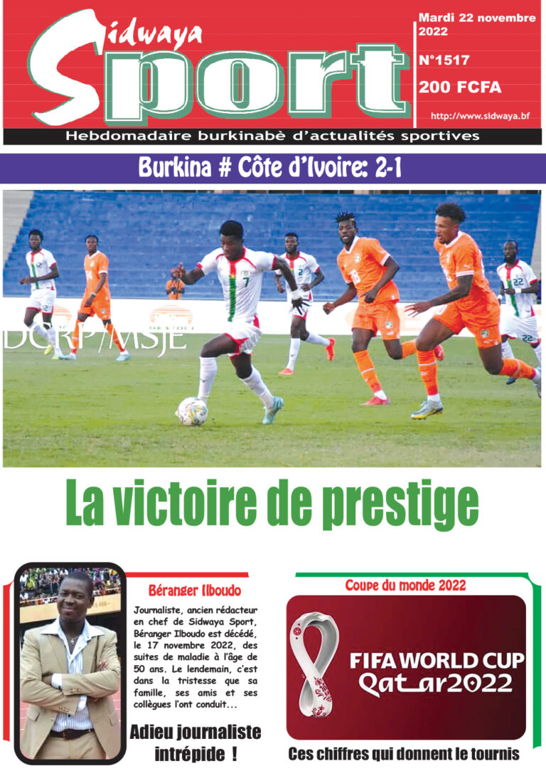 Une Sport du 22/11/2022