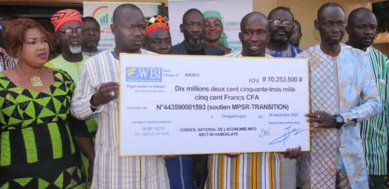 Contribution de l’effort de guerre : Le secteur informel répond à l’appel du gouvernement