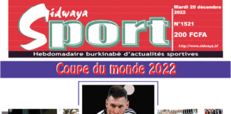 Une Sidwaya Sport du 20-12-2022