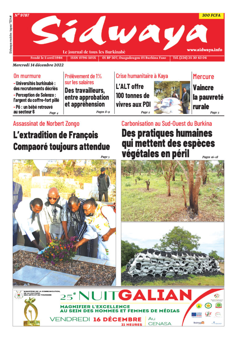 Une du 14/12/2022