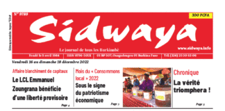 Une Sidwaya du 16 au 18-12-2022