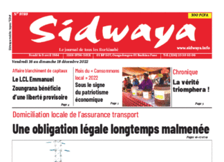 Une Sidwaya du 16 au 18-12-2022