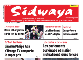 Une Sidwaya du 19-12-2022