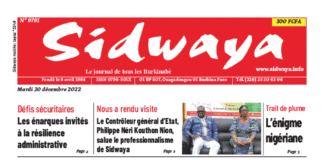 Une Sidwaya du 20-12-2022