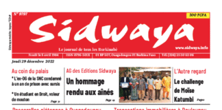 Une Sidwaya du 29-12-2022