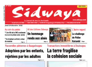 Une Sidwaya du 29-12-2022