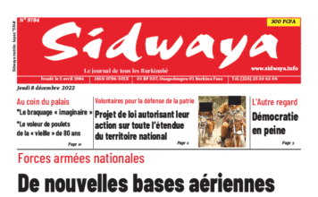 Une Sidwaya du 08-12-2022