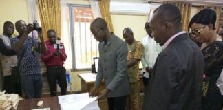 Le Président du Conseil Supérieur de la Communication, Abdoulazize Bamogo aux Editions Sidwaya