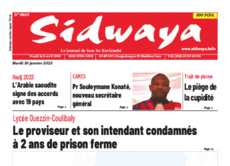 Une Sidwaya du 10-01-2023
