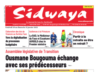 Une Sidwaya du 20 au 22-01-2023
