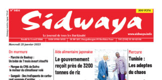 Une Sidwaya du 25/01/2023